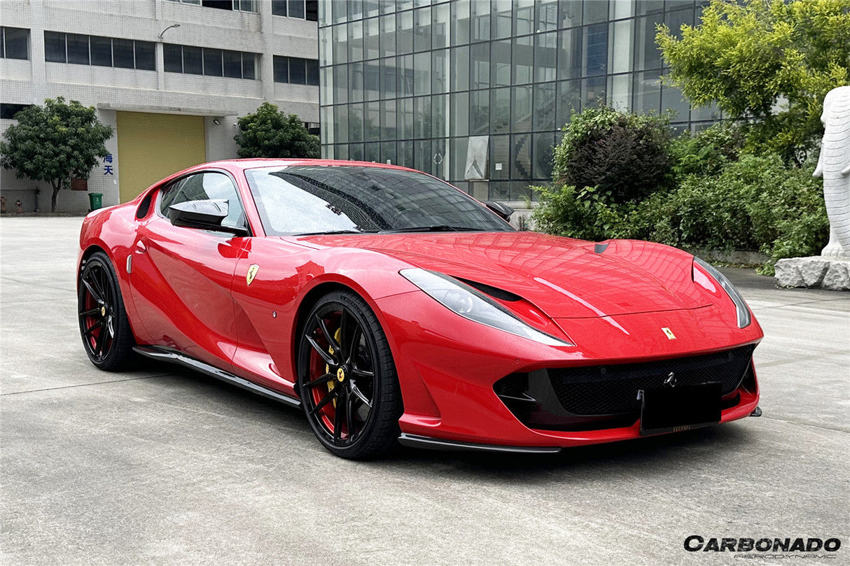 2017-2026 Ferrari 812 Superfast GTS OEM Style Dry Carbon Fiber Front Side Splitter
