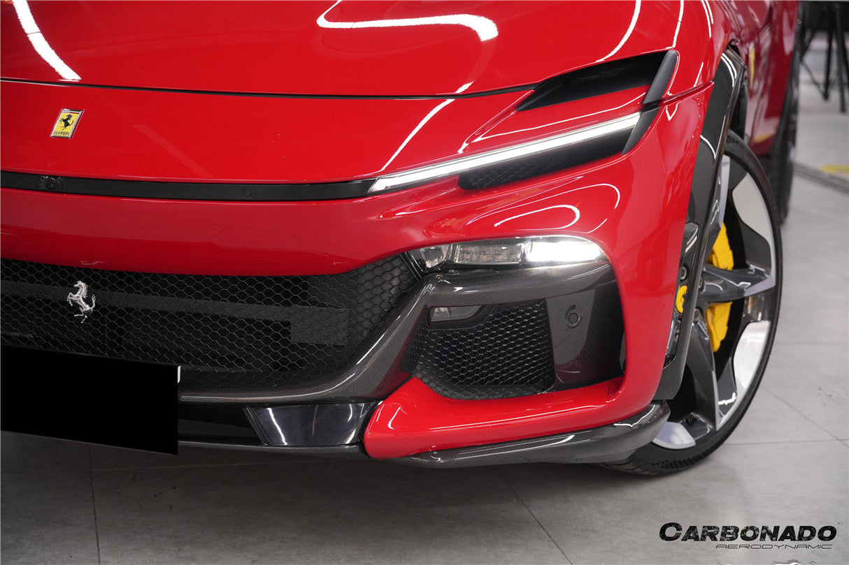 2023-UP Ferrari Purosangue FUV Type F175 OEM Style Dry Carbon Fiber Front Lip