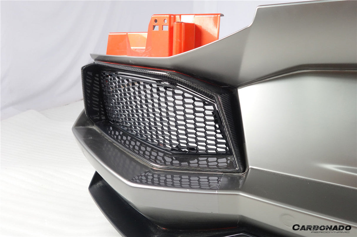 2011-2016 Lamborghini Aventador LP700 Coupe Roadster Oem Style Carbon Fiber Rear Bumper Grille