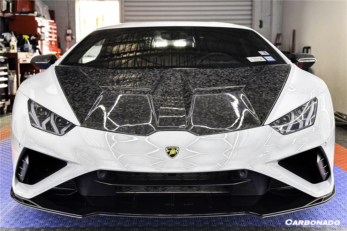 2015-2025 Lamborghini Huracan LP610 LP580 Evo Tecnica VRS Style Carbon Fiber Hood