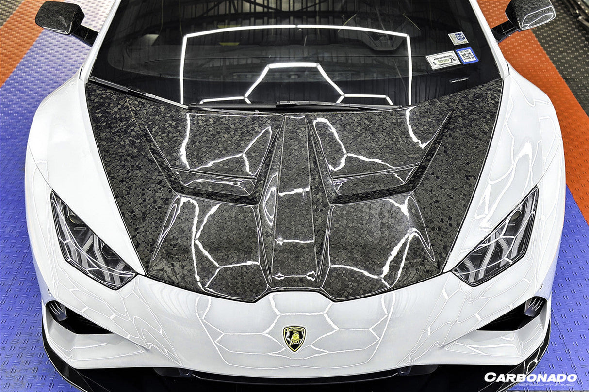 2015-2025 Lamborghini Huracan LP610 LP580 Evo Tecnica VRS Style Carbon Fiber Hood