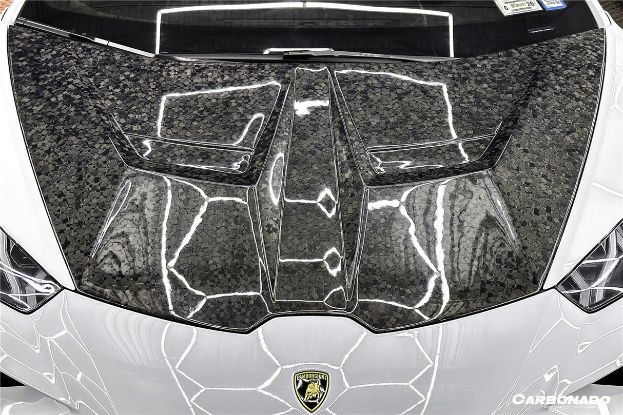 2015-2025 Lamborghini Huracan LP610 LP580 Evo Tecnica VRS Style Carbon Fiber Hood