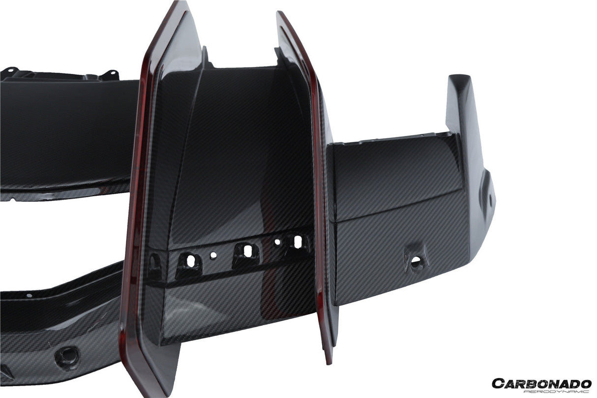 2024-UP Lamborghini Revuelto BK Style Autoclave Carbon Fiber Rear Diffuser with Canards