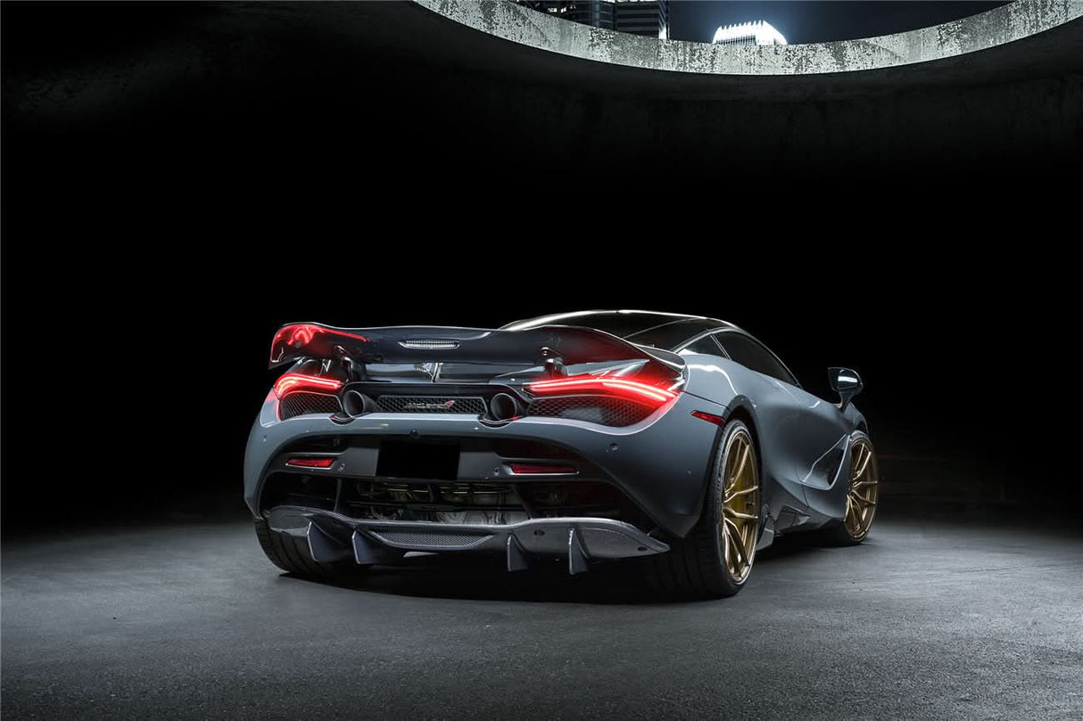 2017-2022 McLaren 720S Spider Coupe VRS Style Autoclave Carbon Fiber Rear Diffuser Lip