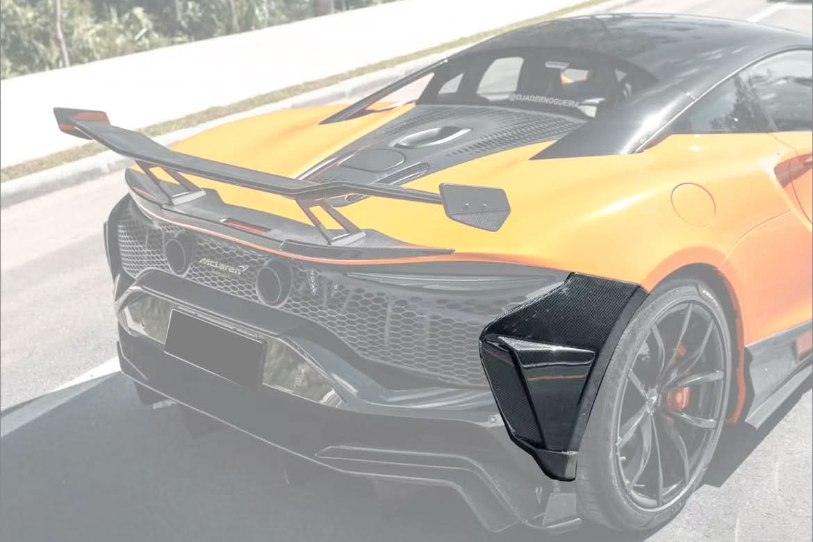 2023-UP McLaren Artura Coupe | Spider AM Style Autoclave Carbon Fiber Rear Bumper Side Panels