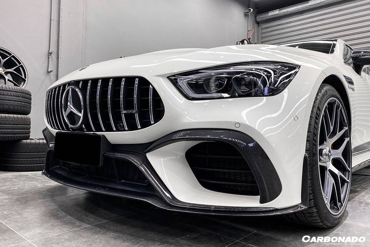 2019-2023 Mercedes Benz AMG GT63 S 4Door Coupe X290 OEM Style Carbon Fiber Front Canards