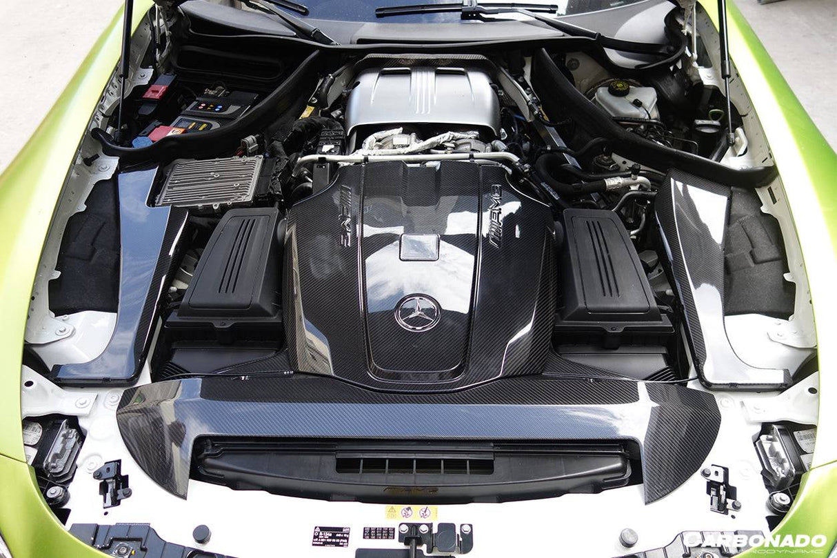 2015-2020 Mercedes Benz AMG GT GTS Autoclave Carbon Fiber Radiator Cover Repalcement
