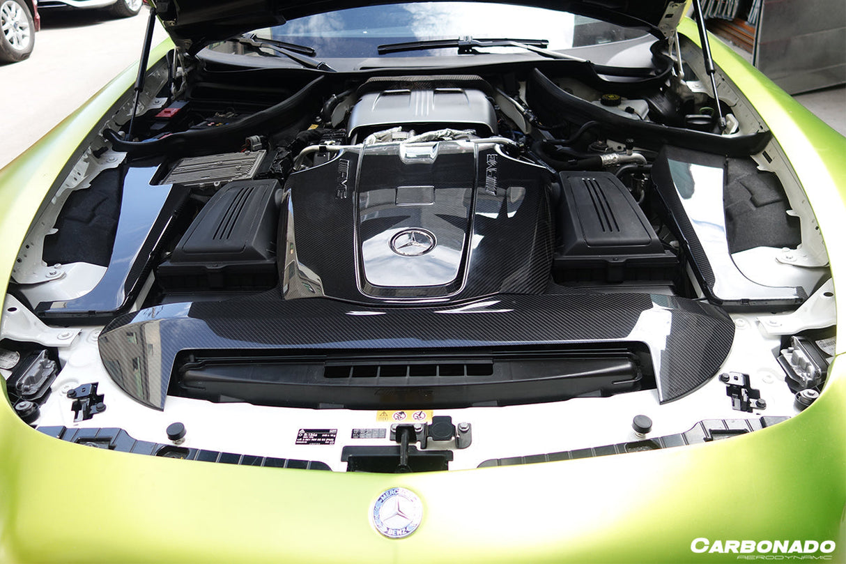 2015-2020 Mercedes Benz AMG GT GTS Autoclave Carbon Fiber Radiator Cover Repalcement
