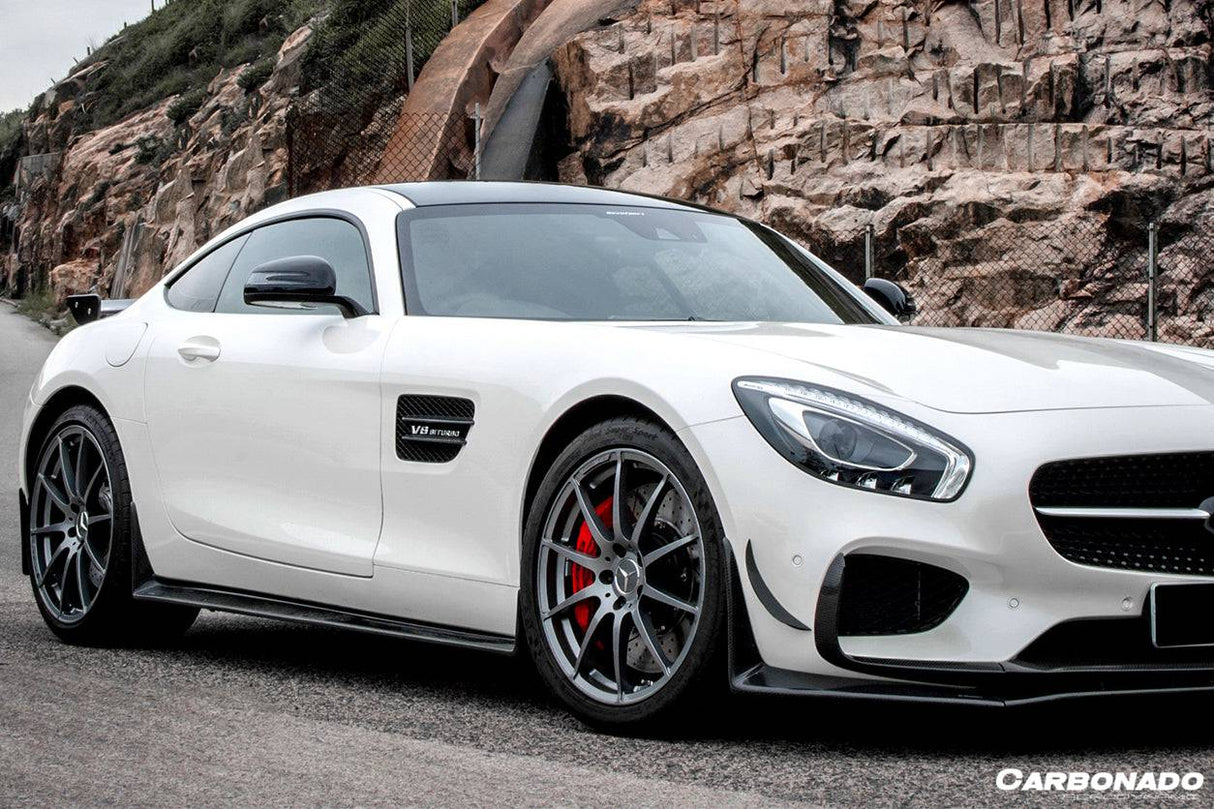 2015-2017 Mercedes Benz AMG GT GTS RZS Style Carbon Fiber front bumper Canards