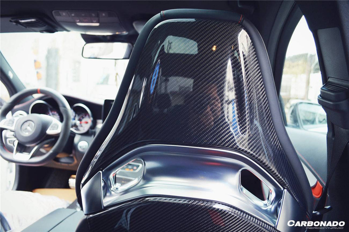 2015-2021 Mercedes Benz C63 & CLA45 & A45 AMG Sedan Carbon Fiber Seat-back Cover