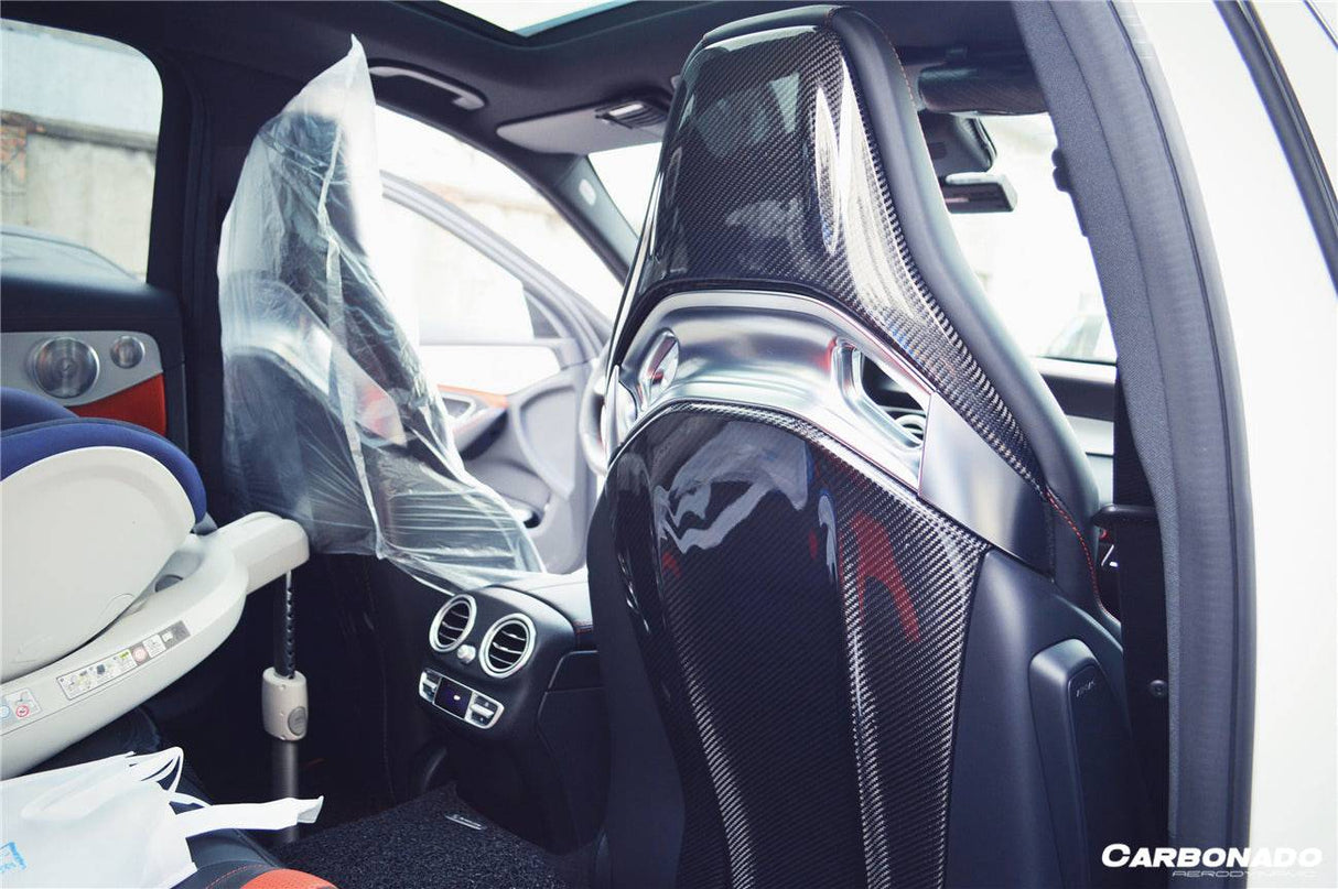 2015-2021 Mercedes Benz C63 & CLA45 & A45 AMG Sedan Carbon Fiber Seat-back Cover