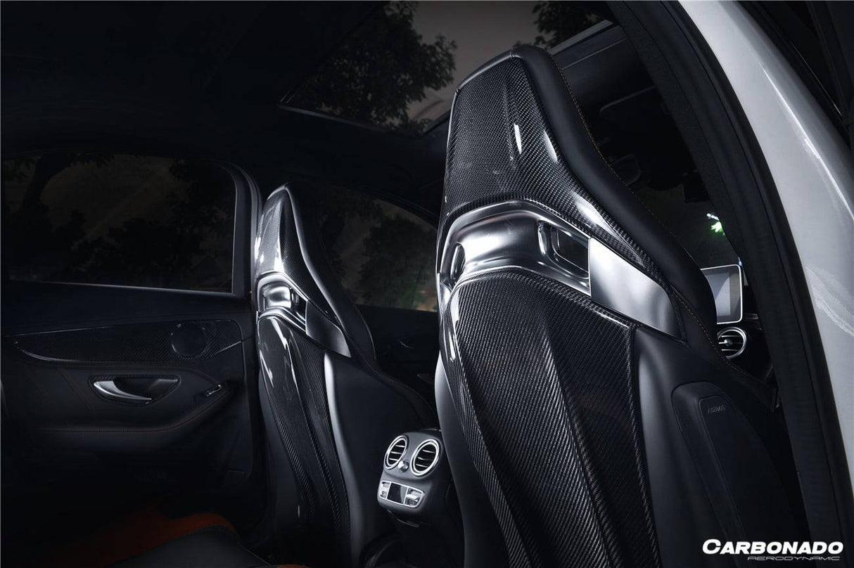 2015-2021 Mercedes Benz C63 & CLA45 & A45 AMG Sedan Carbon Fiber Seat-back Cover