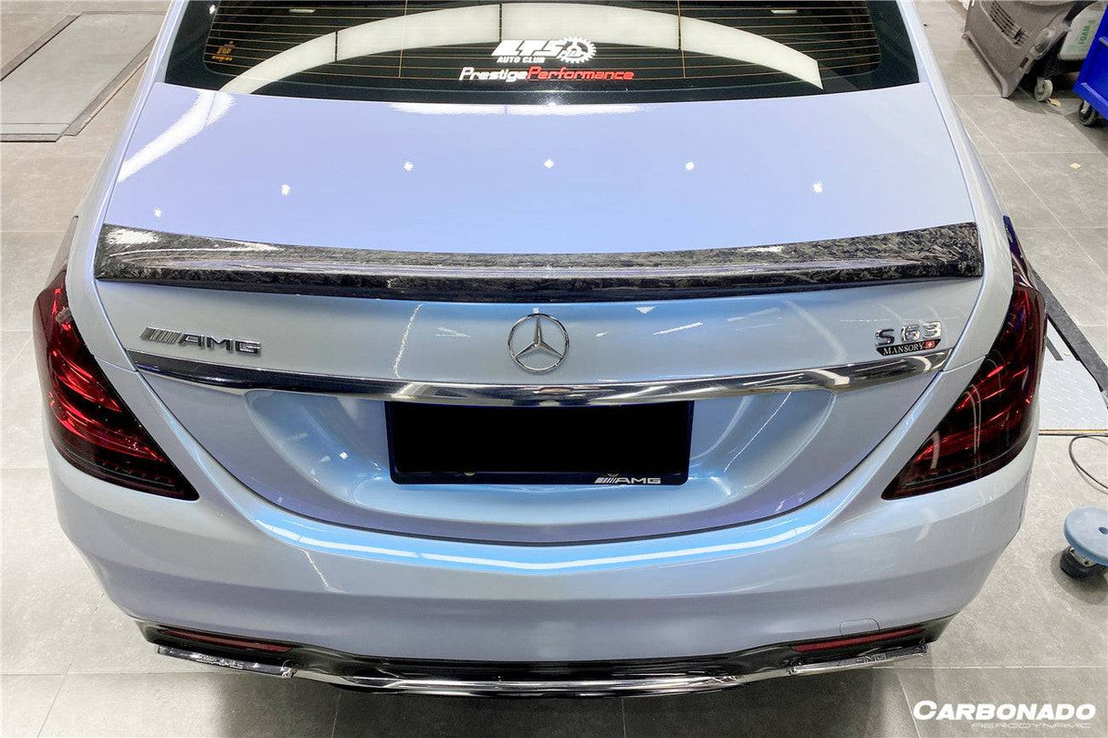 2014-2020 Mercedes Benz S63 AMG W222 Sedan MSY Style Carbon Fiber Trunk Spoiler