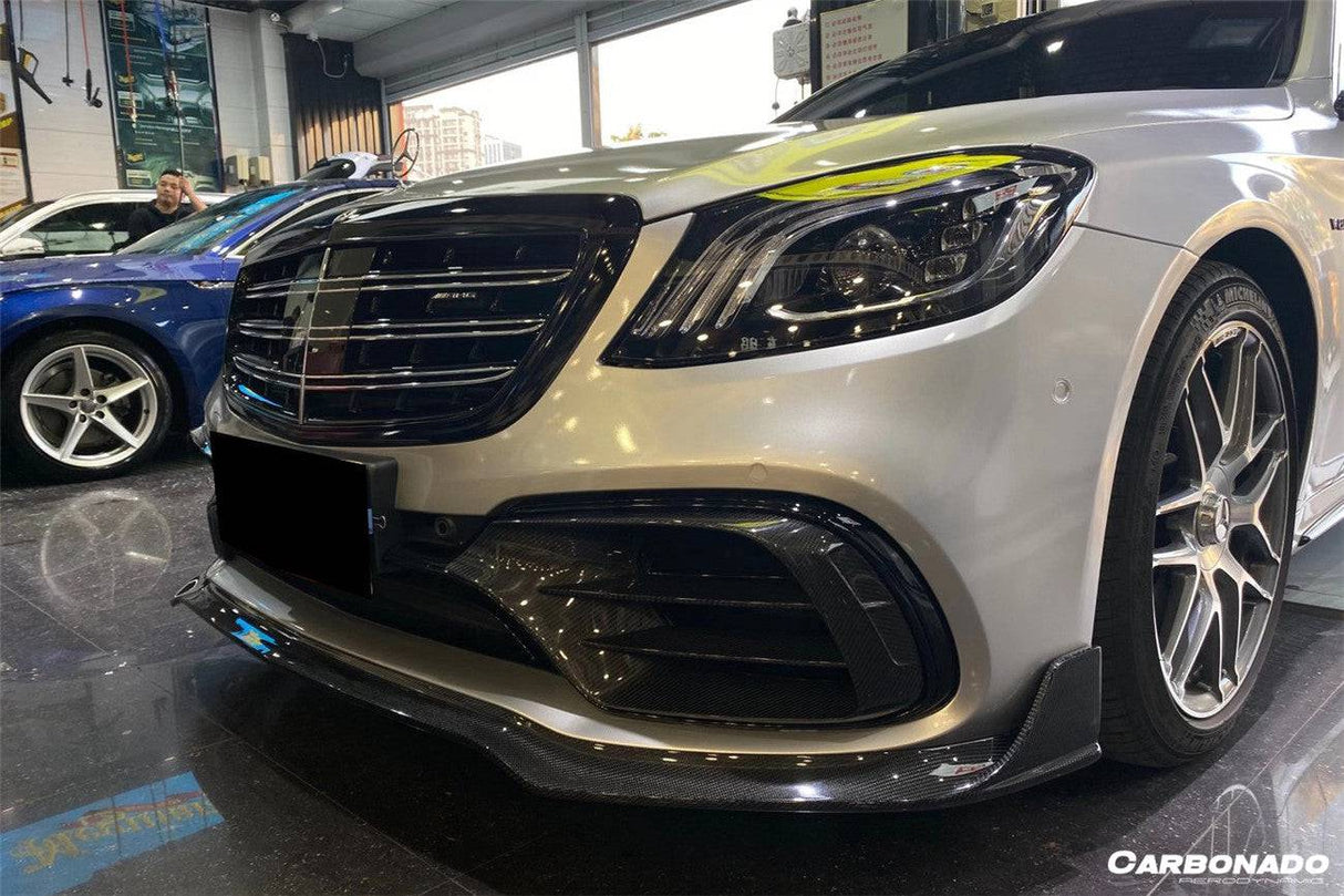2017-2020 Mercedes Benz S63 AMG W222.2 Sedan MSY Style Carbon Fiber Front Bumper Vents