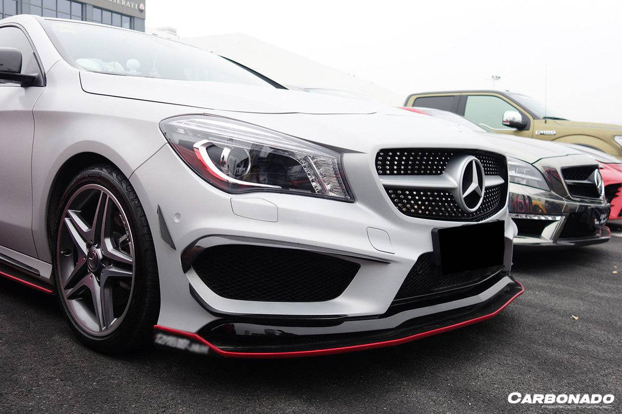 2014-2016 Mercedes Benz W117 CLA Sport CLA45 AMG RZS Style Front Canards