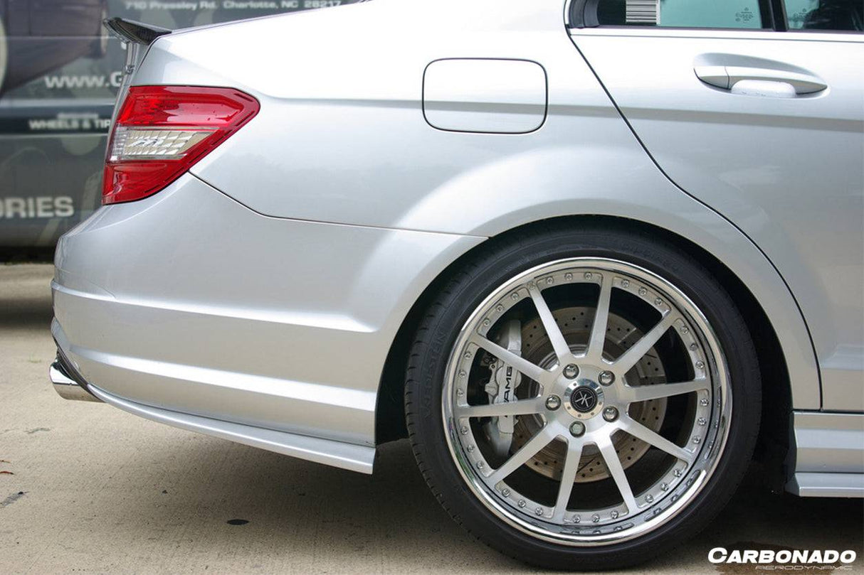 2012-2014 Mercedes Benz W204 C63 AMG RZS Style Carbon Fiber Rear Bumper Corner Extension