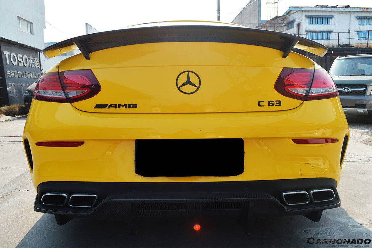 2015-2018 Mercedes Benz W205 C63 S AMG Coupe PS Style Rear Diffuser