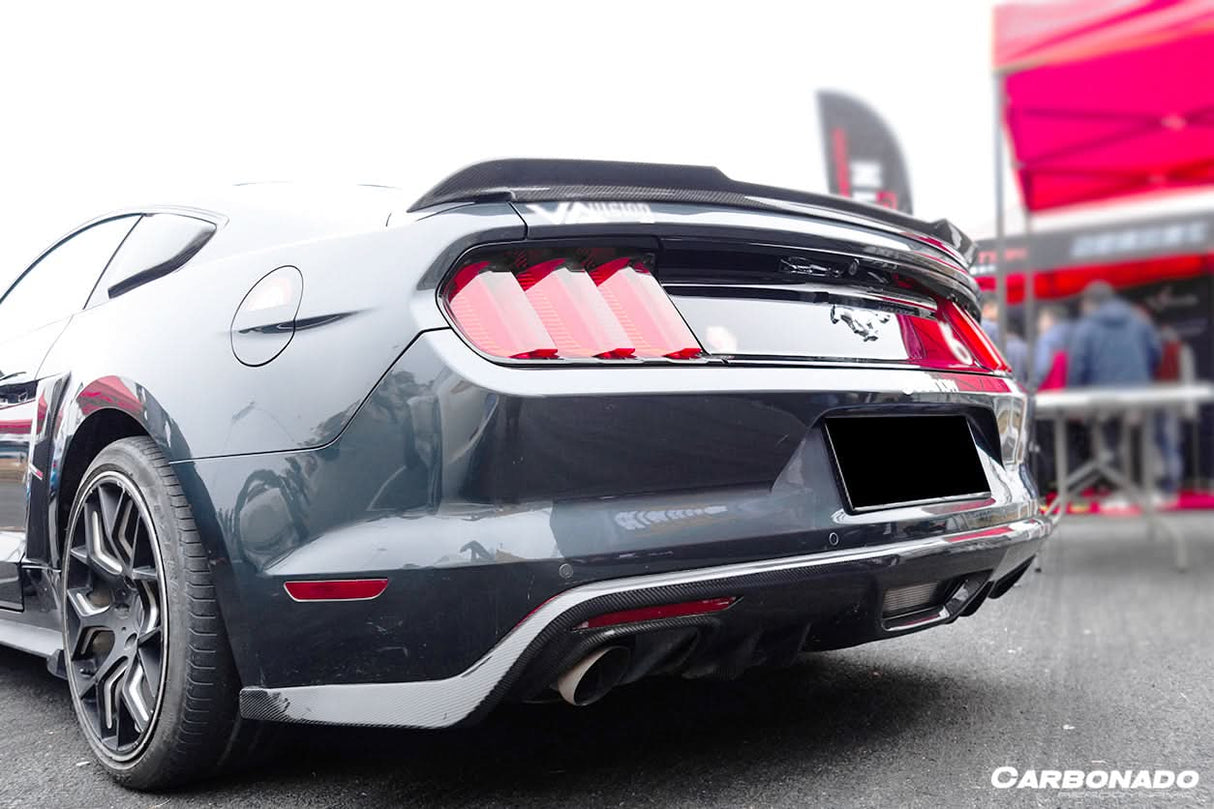 2015-2017 Ford Mustang Rsh Style Carbon Fiber Rear Diffuser Lip