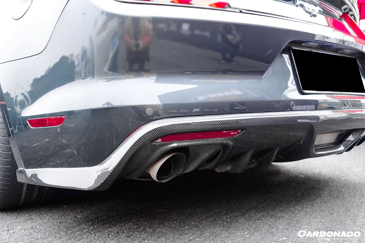 2015-2017 Ford Mustang Rsh Style Carbon Fiber Rear Diffuser Lip