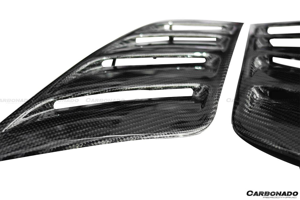 2015-2017 Ford Mustang Rsh Style Carbon Fiber Heat Extractors Hood Scoops