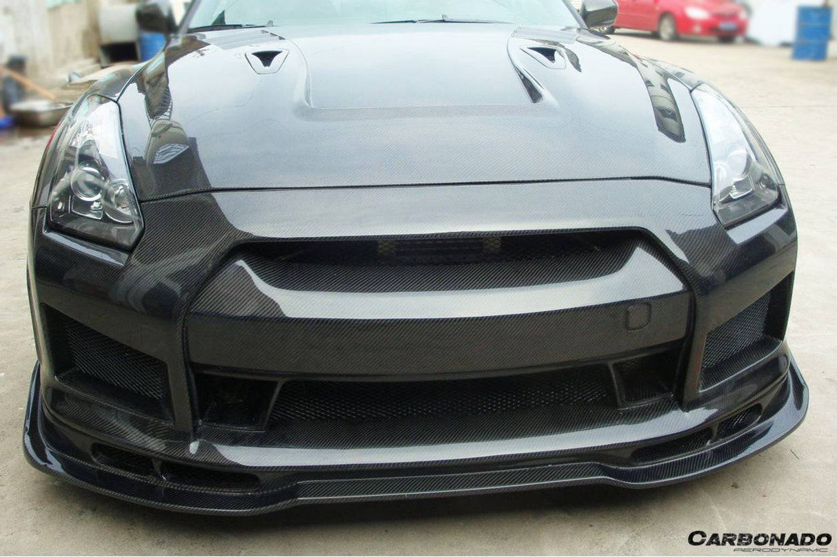 2008-2016 Nissan GTR R35 CBA DBA BSE2 Style Front Bumper w/LED