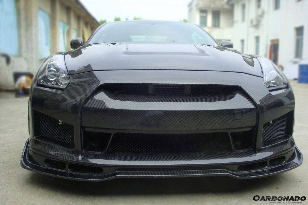 2008-2016 Nissan GTR R35 CBA DBA BSE2 Style Front Bumper w/LED
