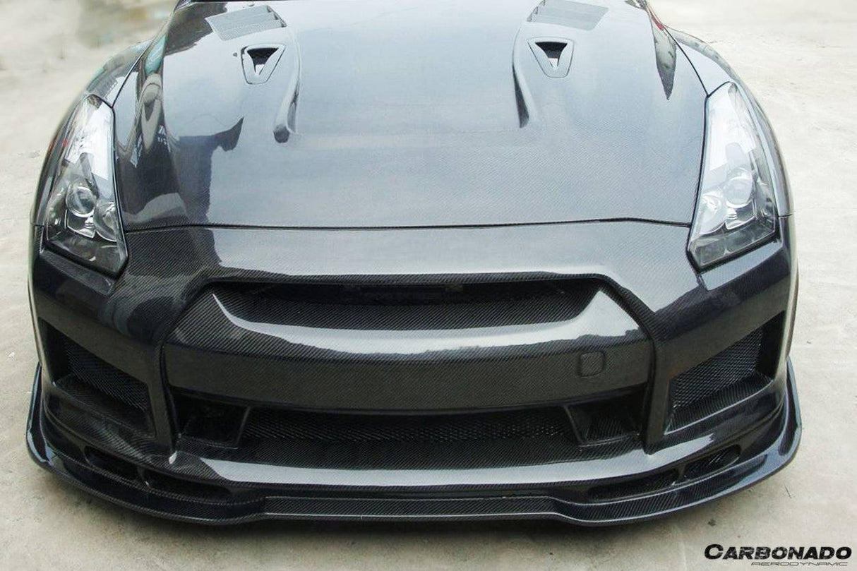 2008-2016 Nissan GTR R35 CBA DBA BSE2 Style Front Bumper w/LED