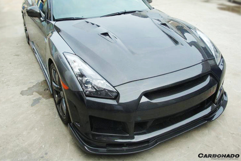 2008-2016 Nissan GTR R35 CBA DBA BSE2 Style Front Bumper w/LED