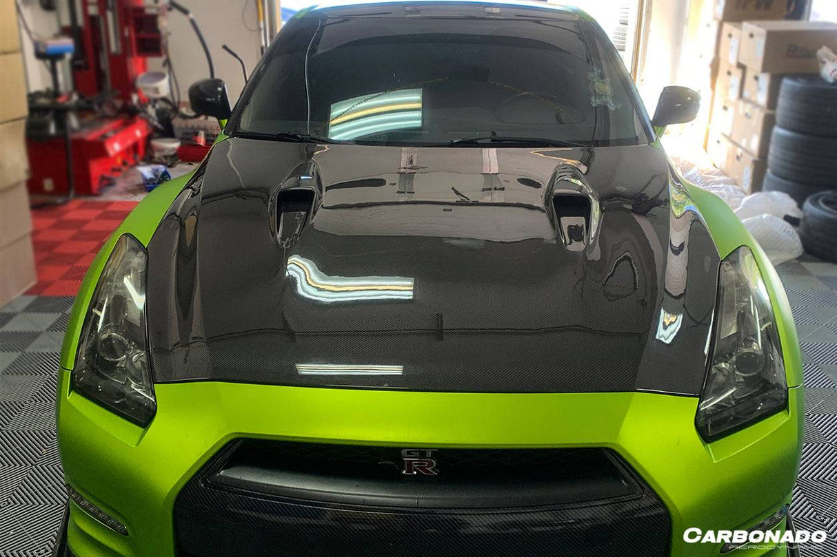 2008-2016 Nissan GTR R35 CBA DBA BSE Style Carbon Fiber Hood