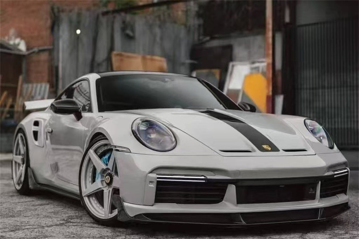 2020-2024 Porsche 911 992.1 Turbo S And Turbo S Cabriolet 9D Style Autoclave Carbon Fiber Front Lip Splitter