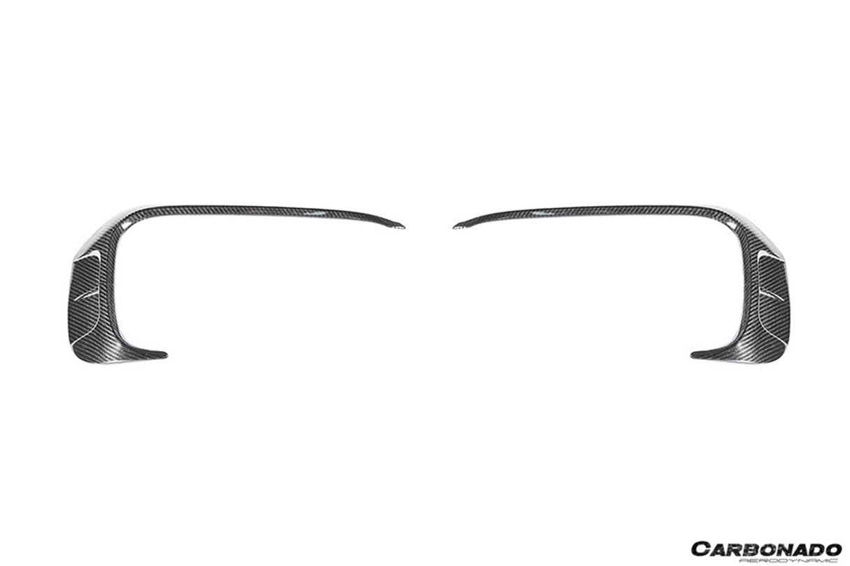 2018-2023 Porsche Cayenne 9YA 9Y0 9YB Autoclave Carbon Fiber Front Bumper Vent Trims Carbonado (MSY) Fits: Cayenne, S, GTS, Turbo