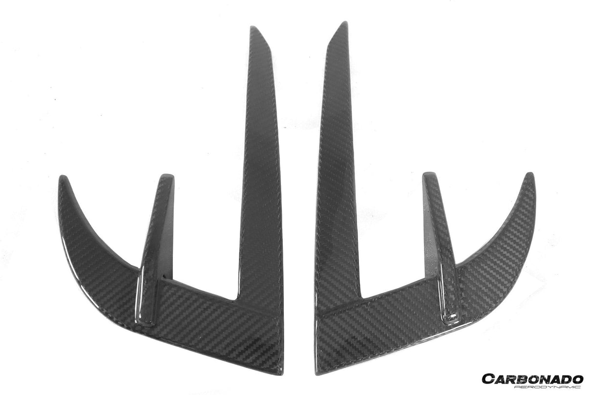 2020-2024 Tesla Model Y AD Style Autoclave Carbon Fiber Front Daytime Running Light Covers
