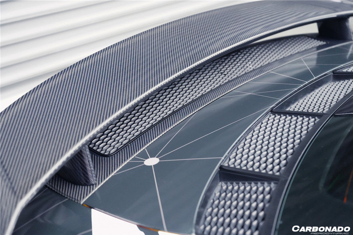 2016-2025 Audi R8 GEN2 Coupe ONLY GT Style Carbon Fiber Trunk Wing with Base
