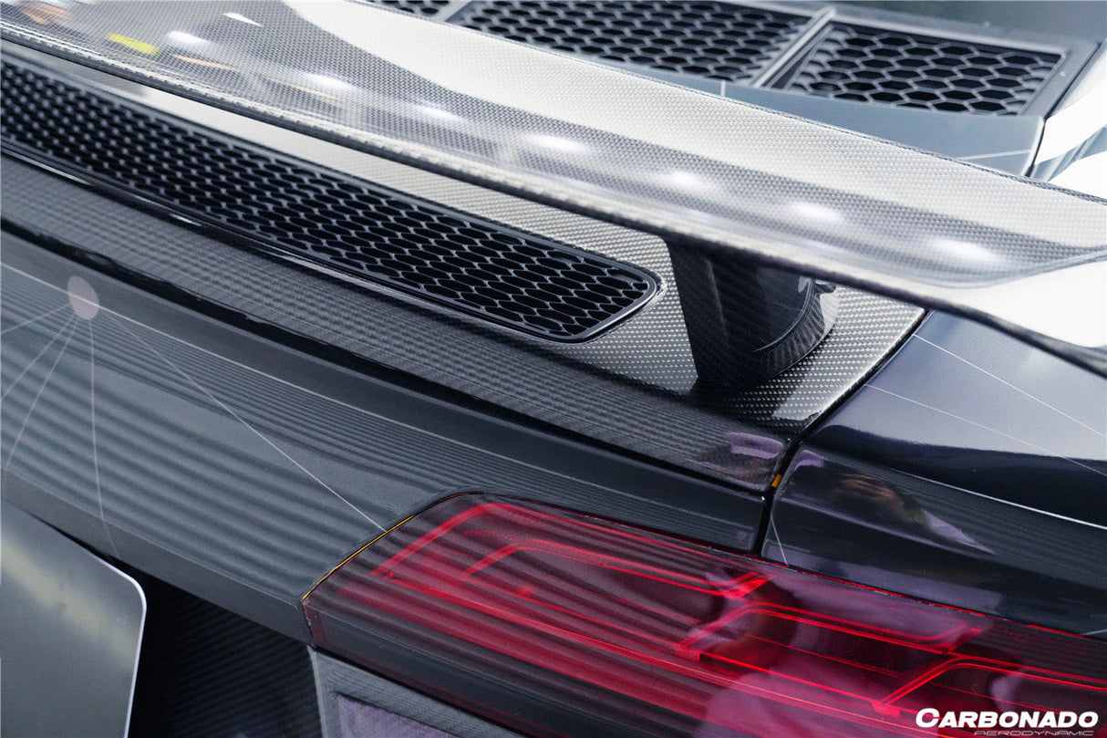 2016-2025 Audi R8 GEN2 Coupe ONLY GT Style Carbon Fiber Trunk Wing with Base