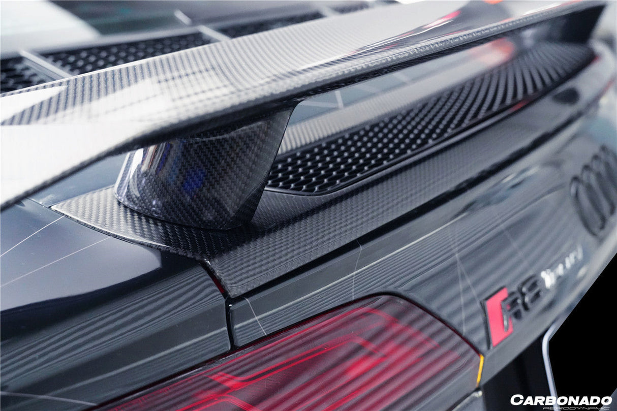 2016-2025 Audi R8 GEN2 Coupe ONLY GT Style Carbon Fiber Trunk Wing with Base