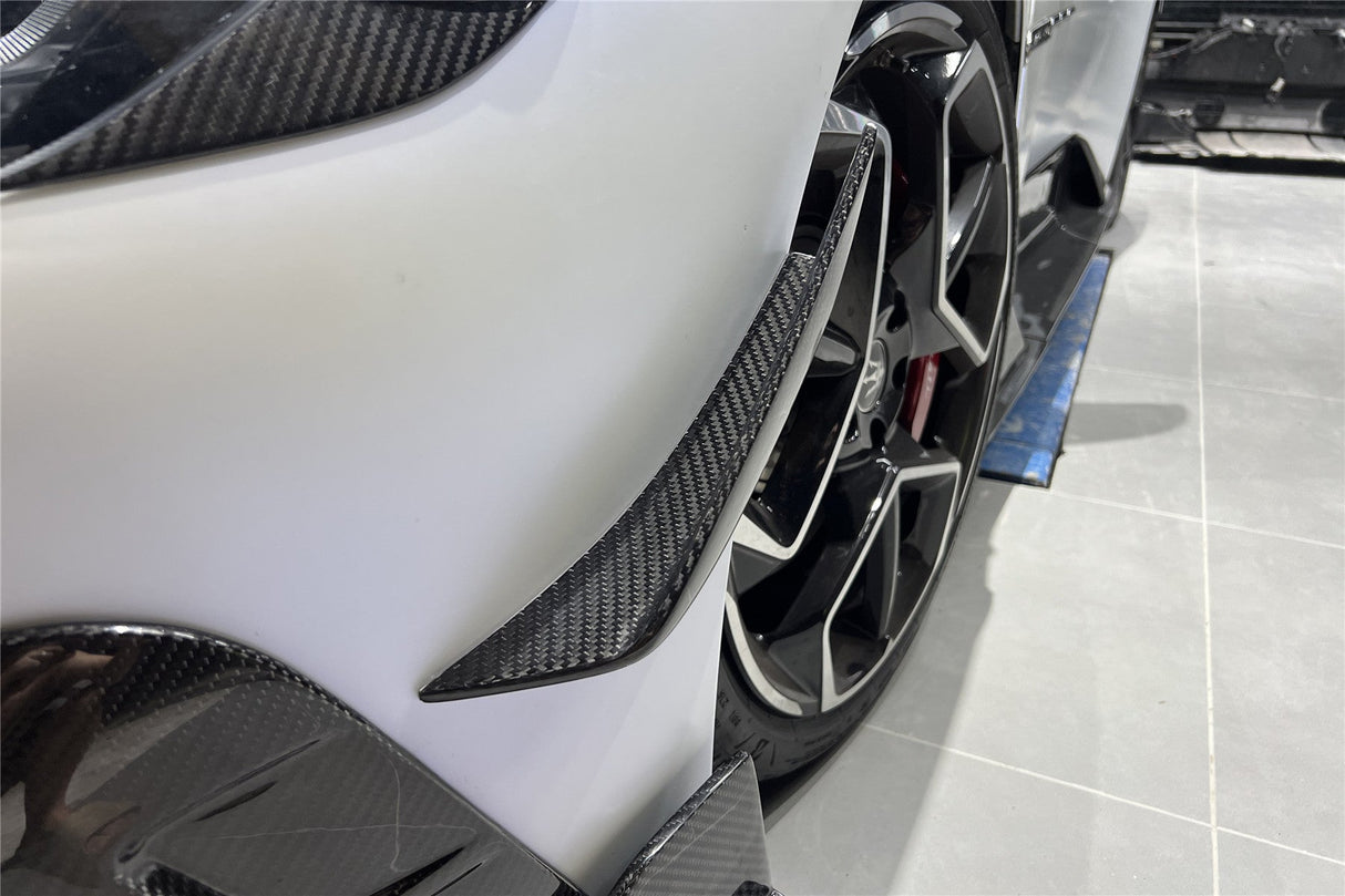 2020-2025 Maserati MC20 MSY Style DRY Carbon Fiber Front Bumper Canards