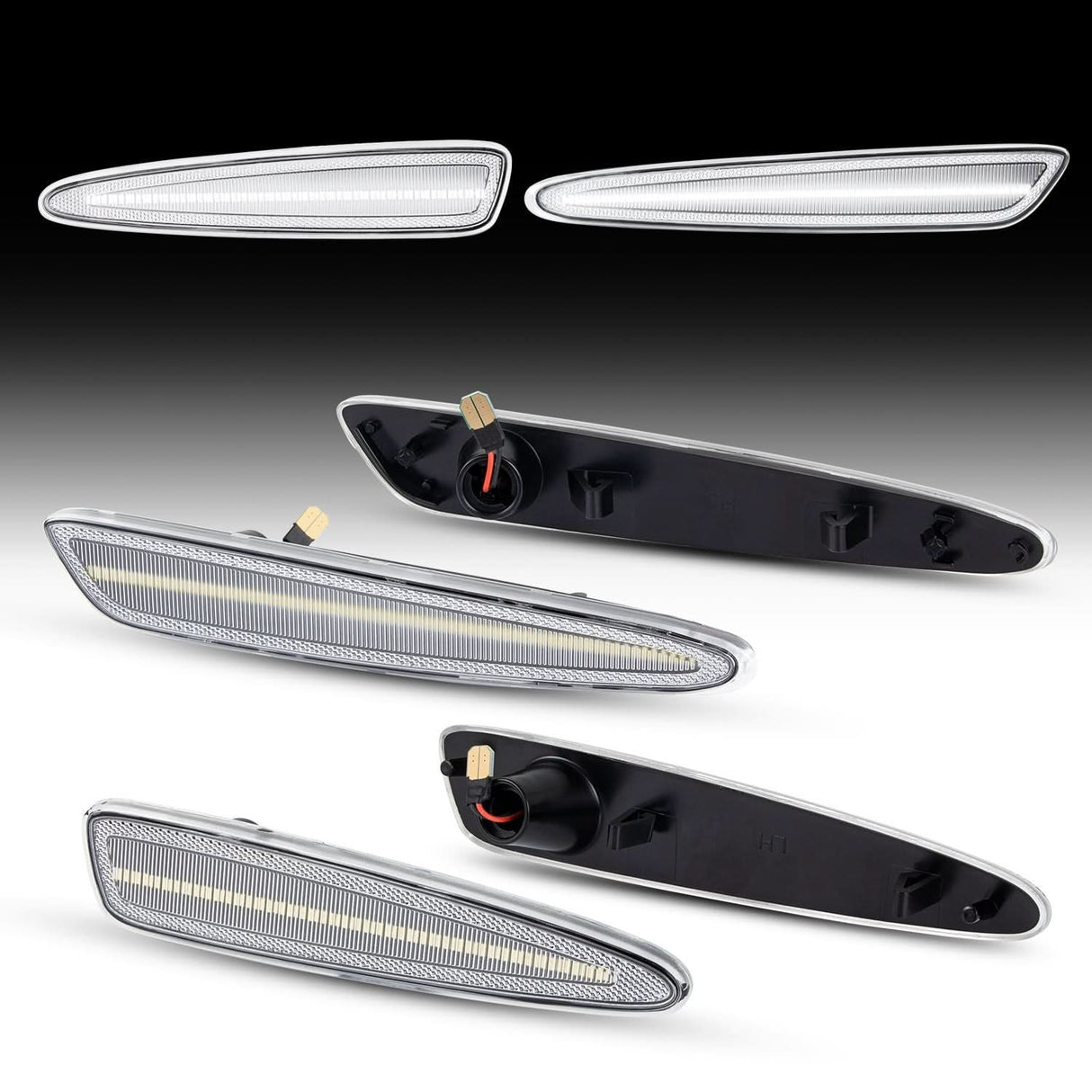 2005-2013 Chevrolet Corvette C6 Clear White LED Side Marker
