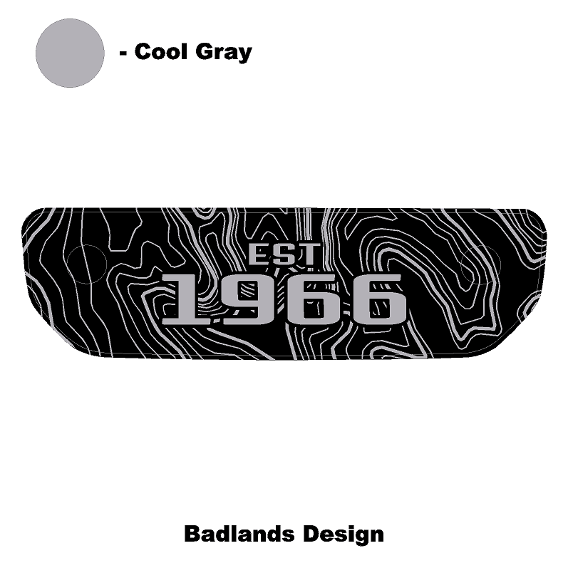 1966 Topographic Shifter Plate (Printed Series + Acrylic) - 2021+ Bronco