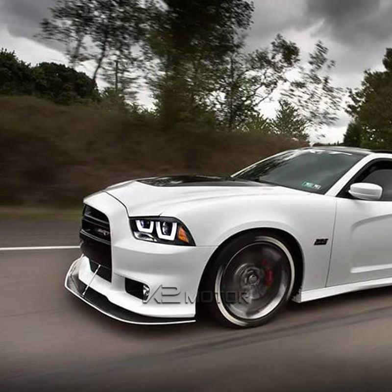 Spec-D Projector Headlights Dodge Charger (2011-2014) LED U-Bar - Black or Chrome