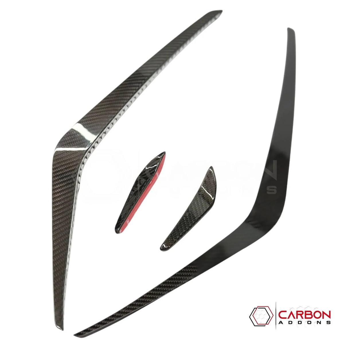 Real Carbon Fiber Aero Canards for 2024+ Ford Mustang GT