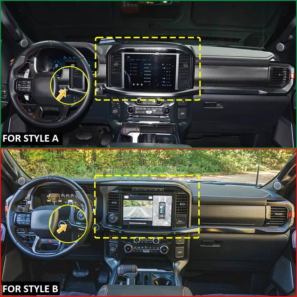F150 2021-Up Dashboard Trim Hard Carbon Fiber Cover