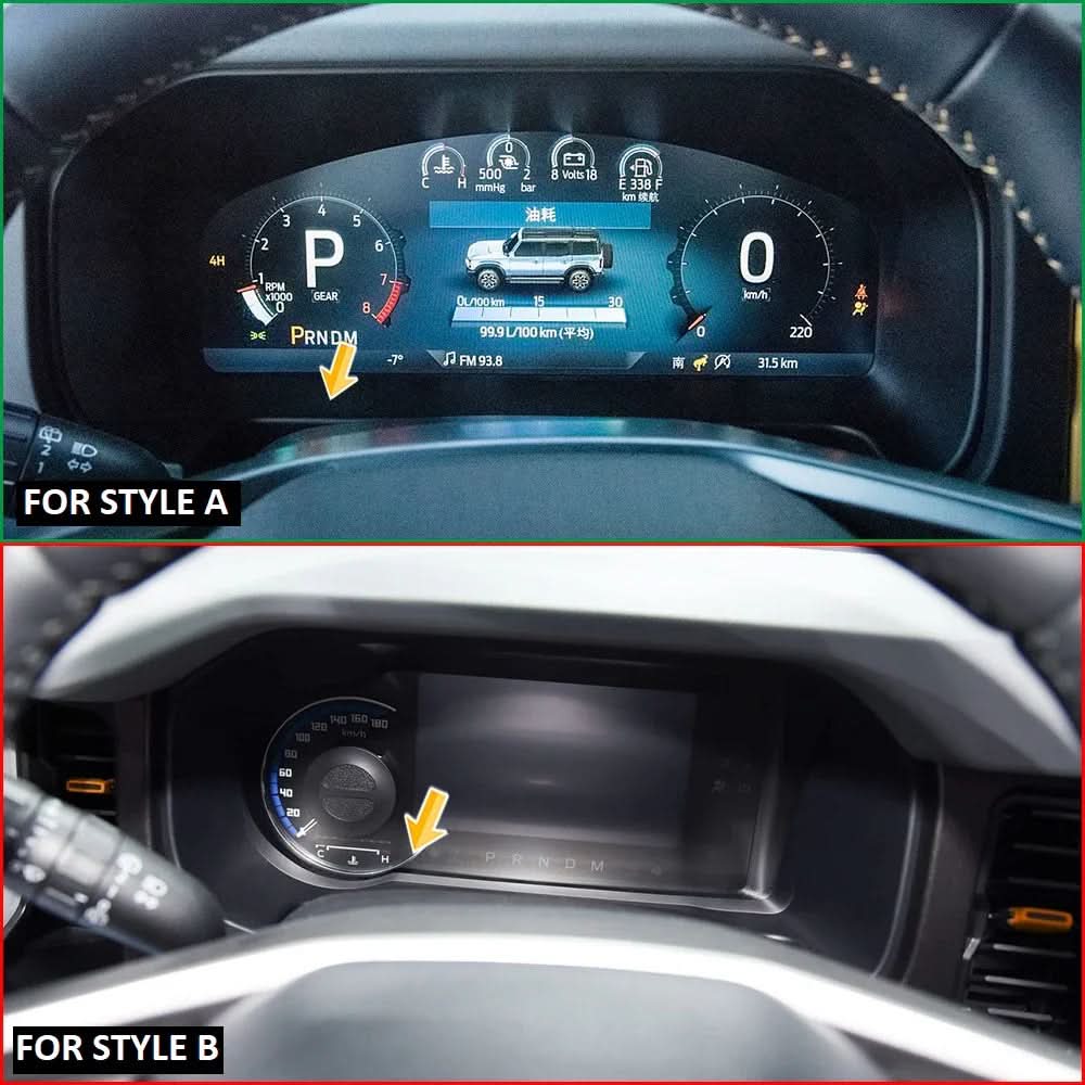 2021+ Bronco Real Carbon Fiber Gauge Cluster Dash Trim Cover