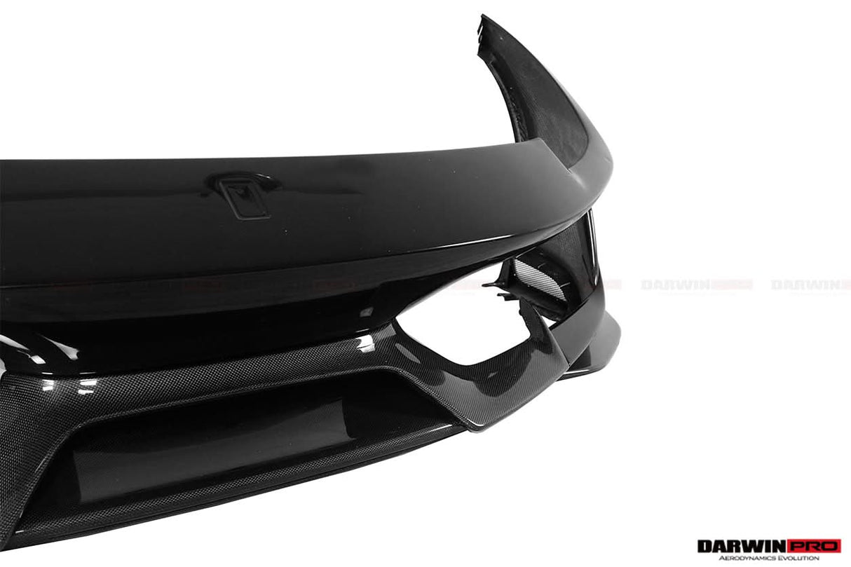 2018-2020 Ferrari 488 Pista Only Partial Carbon Fiber Front Bumper - DarwinPRO