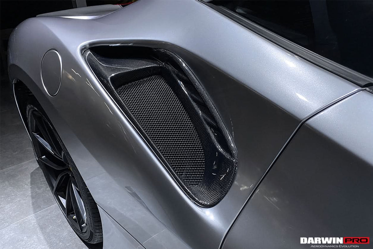 2015-2020 Ferrari 488 GTB | Spider Pista Style Carbon Fiber Quarter Panel Side Scoops