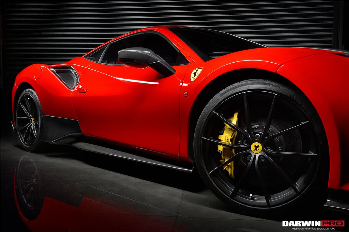 2015-2020 Ferrari 488 GTB | Spider Pista Style Carbon Fiber Quarter Panel Side Scoops