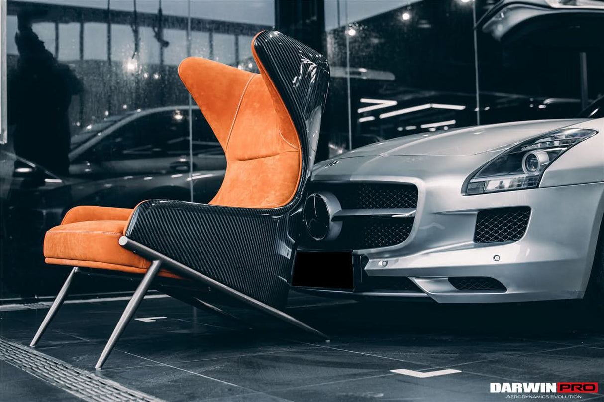 DARWINPRO CARBON FIBER CANYON ORANGE SUEDE LOUNGE CHAIR