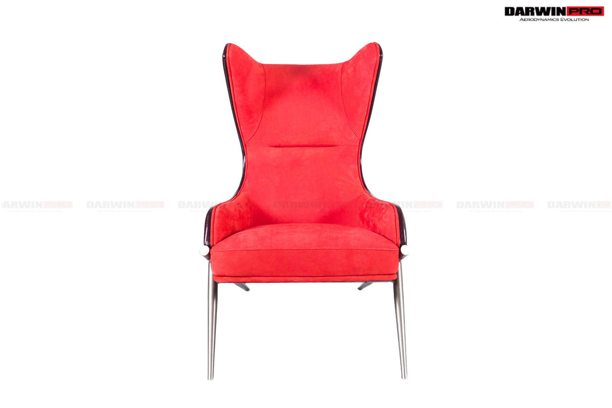 DARWINPRO CARBON FIBER CAYENNE RED SUEDE LOUNGE CHAIR