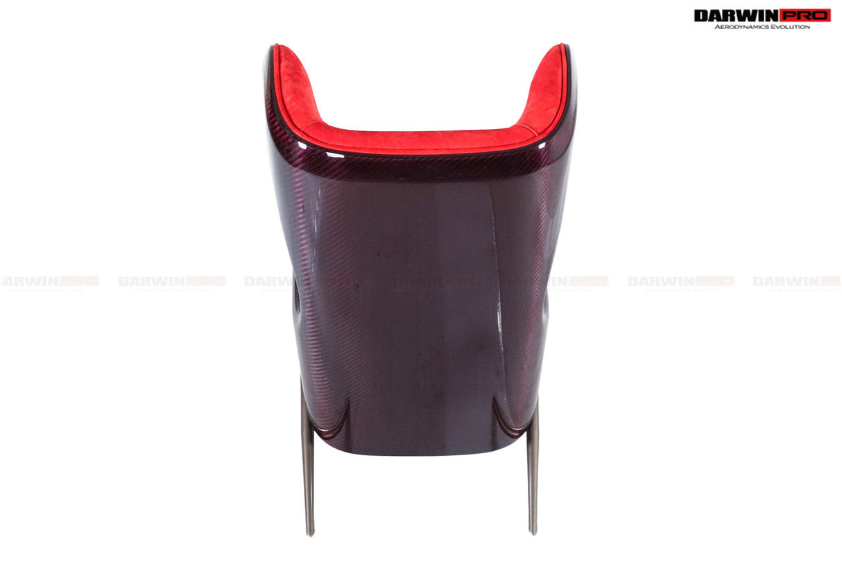 DARWINPRO CARBON FIBER CAYENNE RED SUEDE LOUNGE CHAIR