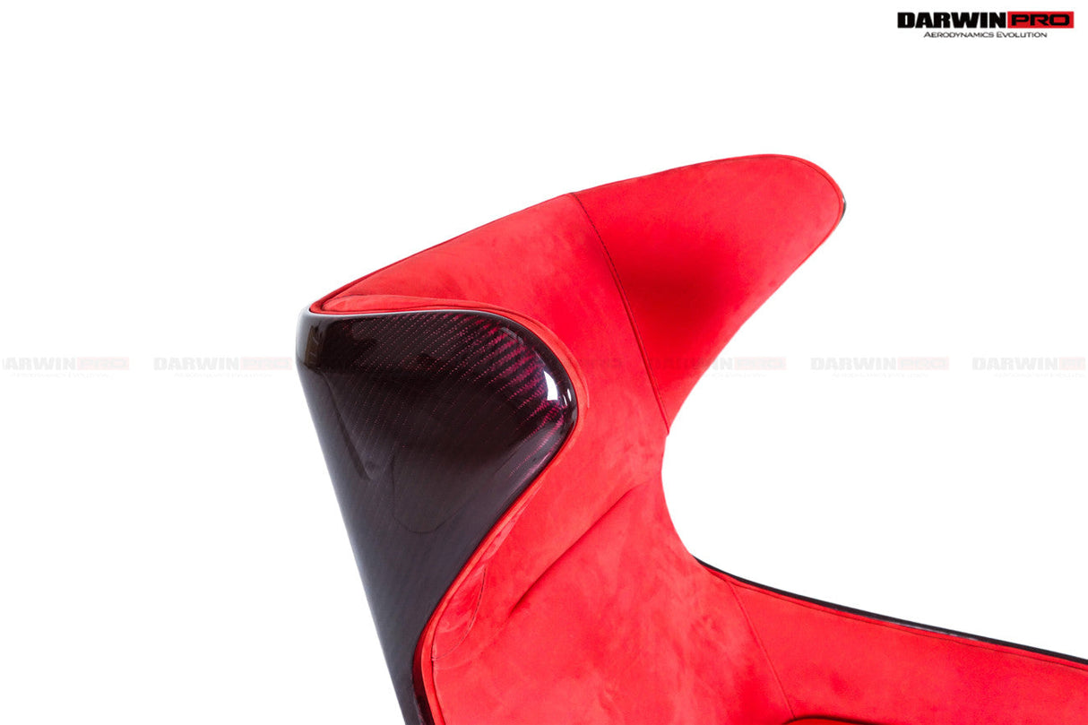DARWINPRO CARBON FIBER CAYENNE RED SUEDE LOUNGE CHAIR