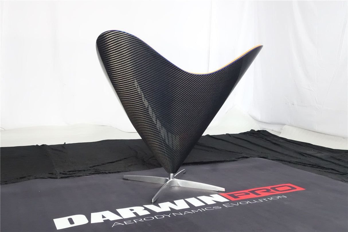 DARWINPRO CARBON FIBER HEART-SHAPED ORANGE ALCANTARA LOUNGE CHAIR